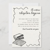 Ein neues Kapitel Babydusche Einladung (Vorderseite)