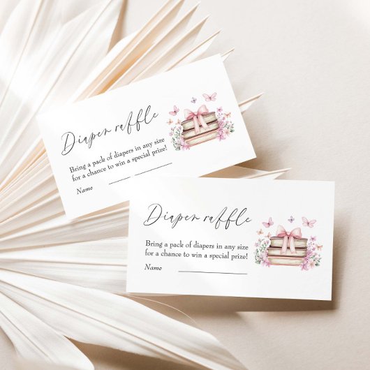 Ein neues Kapitel Babydusche-Windeln-Raffel Begleitkarte