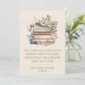 Ein neues Kapitel beginnt, Baby Shower Guest Book Einladung (Stehend Vorderseite)