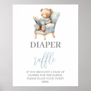 Ein neues Kapitel beginnt Babydusche Windeln Raffl Poster