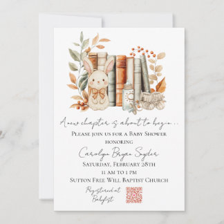 Ein neues Kapitel beginnt bald - Baby Shower Einla Einladung