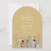 Ein neues Kapitel beginnt bald mit der Babydusche Einladung (Vorderseite)