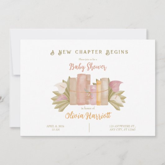 Ein neues Kapitel beginnt - Boho Style Einladung (Vorderseite)