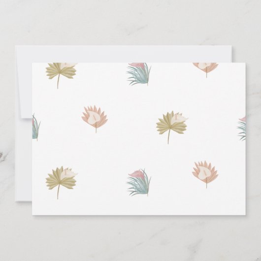 Ein neues Kapitel beginnt - Boho Style Einladung (Rückseite)