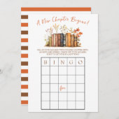 Ein neues Kapitel beginnt! Brautparty BINGO-Spiel Einladung (Vorne/Hinten)