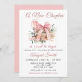 EIN NEUES KAPITEL BEGINNT BRIDAL SHOWER EINLADEN EINLADUNG (Vorne/Hinten)