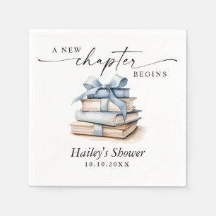Ein neues Kapitel beginnt, Buch-Thema Baby Shower Serviette