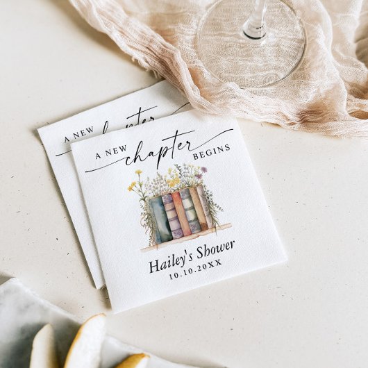 Ein neues Kapitel beginnt, buchen Thema Kinderdusc Serviette