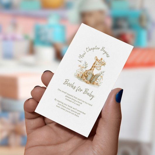 Ein neues Kapitel beginnt Bücher für Babyeinlage Begleitkarte