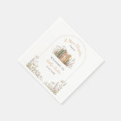 Ein neues Kapitel beginnt Chic Buch Gold Vorlage Serviette (Ecke)