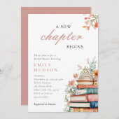 Ein neues Kapitel beginnt das Brautparty Bücher Einladung (Vorne/Hinten)