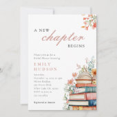 Ein neues Kapitel beginnt das Brautparty Bücher Einladung (Vorderseite)