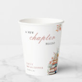 Ein neues Kapitel beginnt das Brautparty Bücher Pappbecher (Rückseite)
