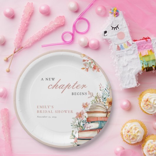 Ein neues Kapitel beginnt das Brautparty Bücher Pappteller (Party)