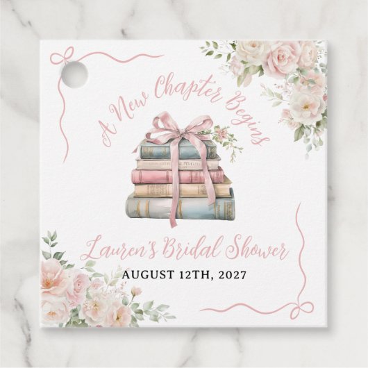 Ein neues Kapitel beginnt das Brautparty Geschenkanhänger (Vorderseite)