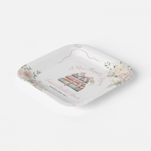 Ein neues Kapitel beginnt das Brautparty Pappteller (Gewinkelt)