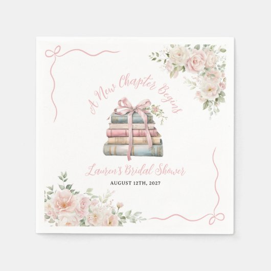 Ein neues Kapitel beginnt das Brautparty Serviette (Vorderseite)