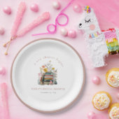 Ein neues Kapitel beginnt Florale Bücher Brautdusc Pappteller (Party)