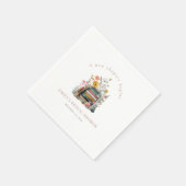 Ein neues Kapitel beginnt Florale Bücher Junggesel Serviette (Ecke)