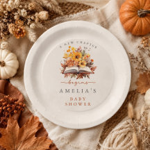 Ein neues Kapitel beginnt Herbst Floral Book Baby 