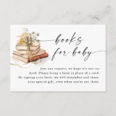 Ein neues Kapitel beginnt mit Baby-Duschbüchern fü Begleitkarte (Vorderseite)