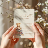 Ein neues Kapitel beginnt mit Baby Shower Teddy St Einladung