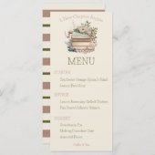 Ein neues Kapitel beginnt mit dem Book Brautparty Menükarte (Vorne/Hinten)