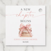 Ein neues Kapitel beginnt mit dem Brautparty "Pink Geschenkanhänger (Rückseite)