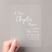 Ein neues Kapitel beginnt mit dem Brautparty Wildb Acryleinladungen (Insitu (Handheld))