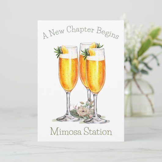 Ein neues Kapitel beginnt mit dem Mimosa-Zeichen Einladung (Stehend Vorderseite)