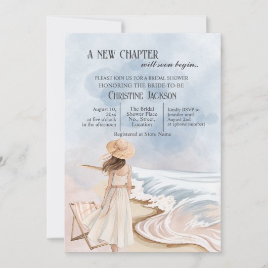 Ein neues Kapitel beginnt mit dem QR-Code-Brautpar Einladung (Vorderseite)