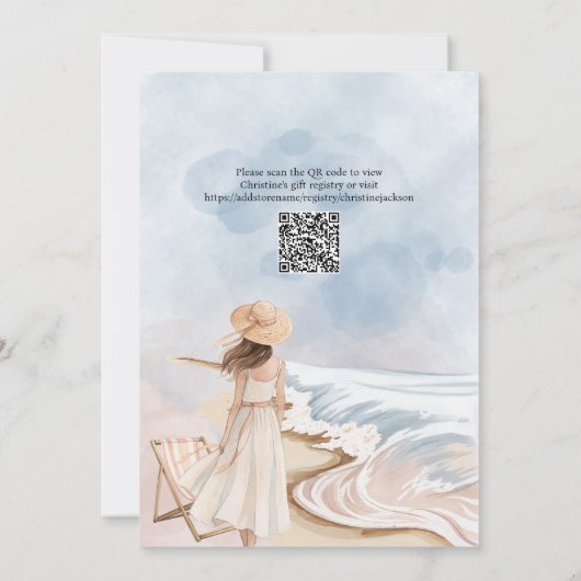 Ein neues Kapitel beginnt mit dem QR-Code-Brautpar Einladung (Rückseite)