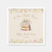 Ein neues Kapitel beginnt mit dem rustikalen Braut Serviette (Vorderseite)