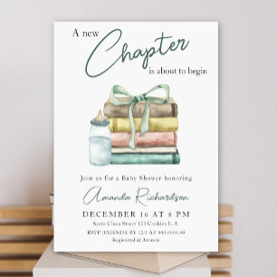 Ein neues Kapitel beginnt mit der Baby-Dusche Einladung