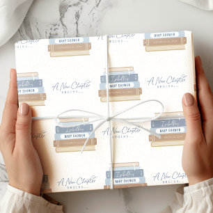 Ein neues Kapitel beginnt mit der Baby-Dusche für  Geschenkpapier