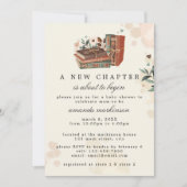 Ein neues Kapitel beginnt mit der Babydusche Einladung (Vorderseite)