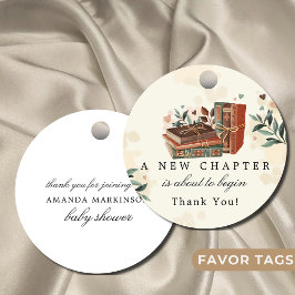 Ein neues Kapitel beginnt mit der Babydusche Geschenkanhänger