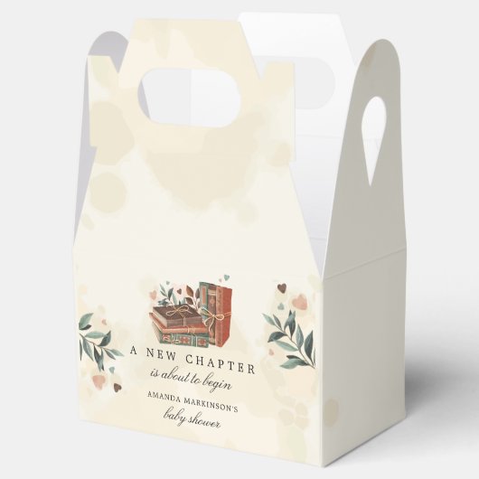 Ein neues Kapitel beginnt mit der Babydusche Geschenkschachtel (Geöffnet)