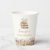 Ein neues Kapitel beginnt mit der Babydusche Pappbecher (Vorderseite)