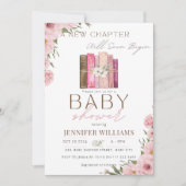 Ein neues Kapitel beginnt mit der Blumen Girl Pink Einladung (Vorderseite)