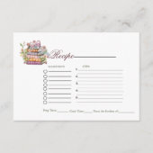 Ein neues Kapitel beginnt mit der Brautparty-Rezep Begleitkarte (Vorderseite)