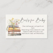 Ein neues Kapitel beginnt mit Wildblume Book Baby Begleitkarte (Vorderseite)