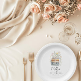 Ein neues Kapitel beginnt mit Wildblume Book Baby  Pappteller