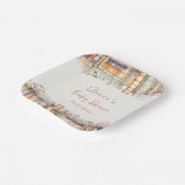 Ein neues Kapitel beginnt mit Wildblume Book Baby  Pappteller (Gewinkelt)