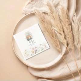 Ein neues Kapitel beginnt mit Wildblume Book Baby  Serviette