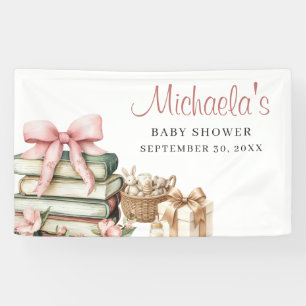 Ein neues Kapitel beginnt Pink Bow Books Baby Show Banner