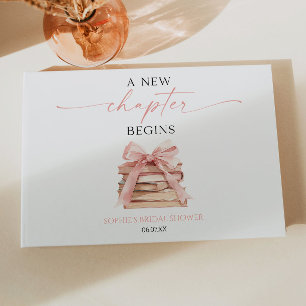 Ein neues Kapitel beginnt Pink Bow Books Brautpart Gästebuch
