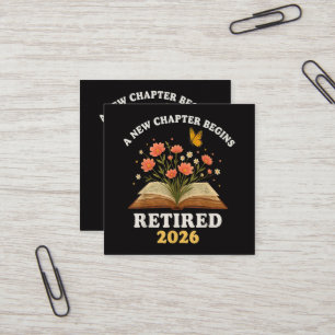 Ein neues Kapitel beginnt Rentner 2026 Quadratische Visitenkarte