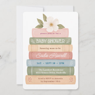 Ein neues Kapitel beginnt Storybook-Baby-Party Einladung