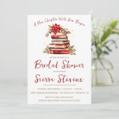 Ein neues Kapitel beginnt, Weihnachten Thema Braut Einladung (Stehend Vorderseite)